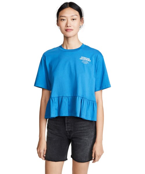 OPENING CEREMONY（オープニングセレモニー）の「Opening Ceremony Ruffle Peplum Tee（Tシャツ/カットソー・レディース・Blue・XS/S/M/L）」の6枚目の写真