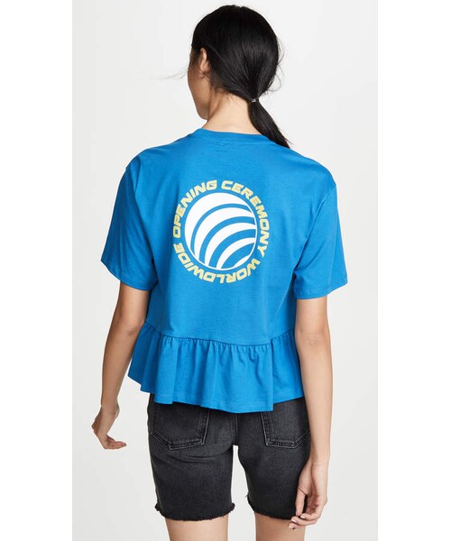 OPENING CEREMONY（オープニングセレモニー）の「Opening Ceremony Ruffle Peplum Tee（Tシャツ/カットソー・レディース・Blue・XS/S/M/L）」の4枚目の写真