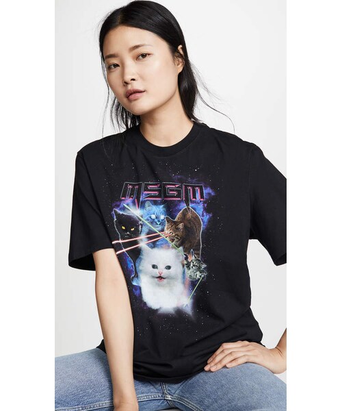 MSGM（エムエスジーエム）の「MSGM Laser Cats T-Shirt（Tシャツ/カットソー）」 - WEAR