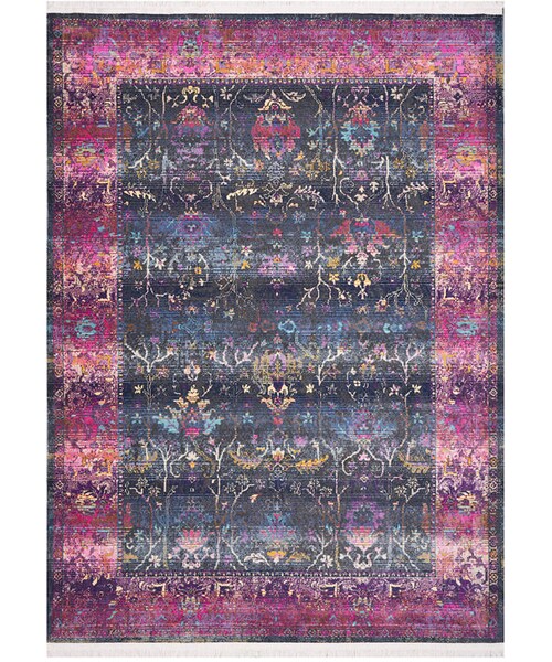 Kas（）の「Kas Papillon Eden 4528 Charcoal 2'7" x 9'10" Runner Area Rug（ラグ