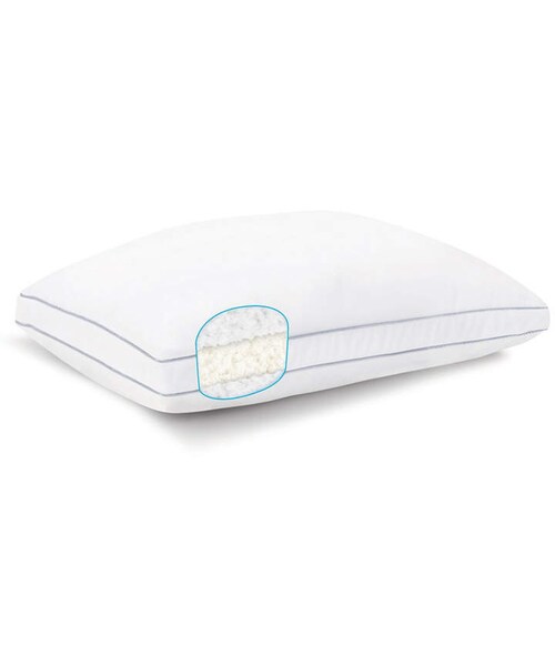 Loft の Future Foam Comforpedic Loft From Beautyrest Foam And Fiber Filled Pillow With Peachy Cover Twin Pack クッション クッションカバー Wear