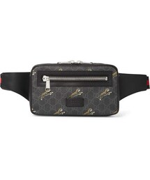 GUCCI | Gucci Leather-Trimmed Monogrammed Coated-Canvas Belt Bag (メッセンジャーバッグ)