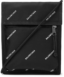 BALENCIAGA | Balenciaga Logo-Print Canvas Pouch(メッセンジャーバッグ)