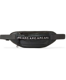 A.P.C. Lucille Leather-Trimmed Logo-Print Nylon Belt Bag