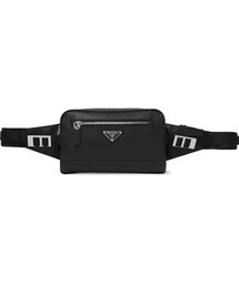 Prada Logo-Appliquéd Saffiano Leather Belt Bag