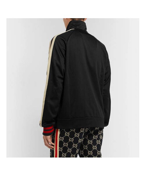 GUCCI(グッチ)の「Gucci Webbing-Trimmed Tech-Jersey Track Jacket(トップス・メンズ・Black・M/S/XS/L/XL/XXL)」の3枚目の写真
