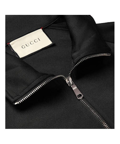GUCCI(グッチ)の「Gucci Webbing-Trimmed Tech-Jersey Track Jacket(トップス・メンズ・Black・M/S/XS/L/XL/XXL)」の4枚目の写真