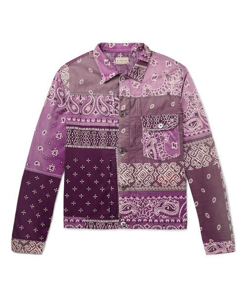 KAPITAL(キャピタル)の「KAPITAL Patchwork Bandana-Print Denim Jacket(ジャケット/アウター・メンズ・Purple・3/2)」の1枚目の写真