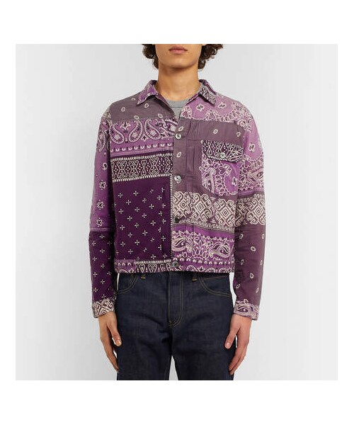 KAPITAL(キャピタル)の「KAPITAL Patchwork Bandana-Print Denim Jacket(ジャケット/アウター・メンズ・Purple・3/2)」の4枚目の写真