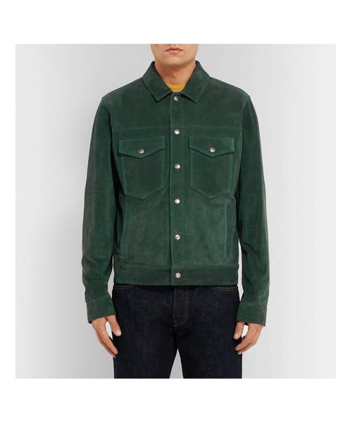 トッドスナイダー シングル ライダースジャケット 本革 ラムレザー カーキ系 S TODD SNYDER（トッドスナイダー）の「Todd Snyder Dylan Suede