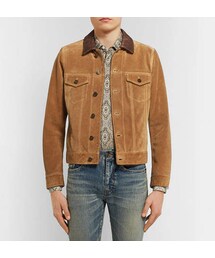 Saint Laurent（サンローラン）の「SAINT LAURENT Leather-Trimmed