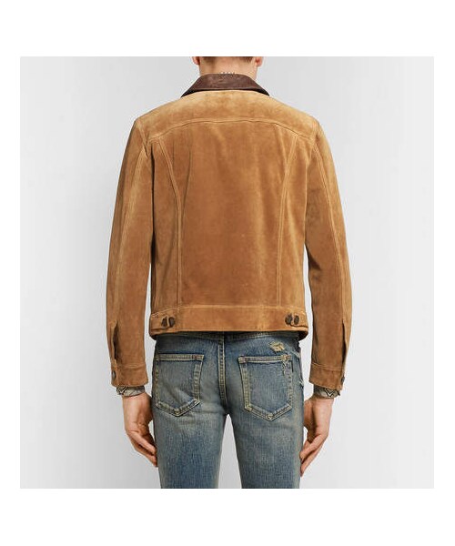 Saint Laurent（サンローラン）の「SAINT LAURENT Leather-Trimmed