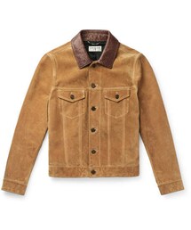 Saint Laurent（サンローラン）の「SAINT LAURENT Leather-Trimmed