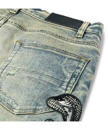 AMIRI（アミリ）の「AMIRI Mx1 Skinny-Fit Appliquéd Faux Snake