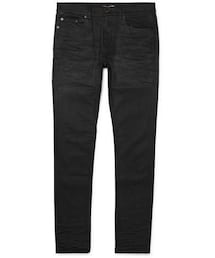 Saint Laurent | SAINT LAURENT Skinny-Fit 15cm Hem Coated-Denim Jeans(デニムパンツ)