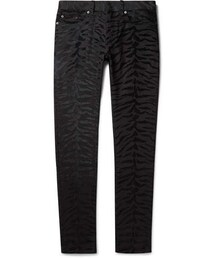Saint Laurent | SAINT LAURENT Skinny-Fit Velvet-Flocked Denim Jeans(デニムパンツ)