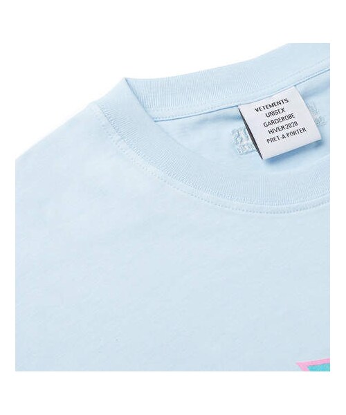 VETEMENTS（ヴェトモン）の「Vetements Oversized Printed Cotton-Jersey T-Shirt（Tシャツ/カットソー・メンズ・Blue・M）」の5枚目の写真