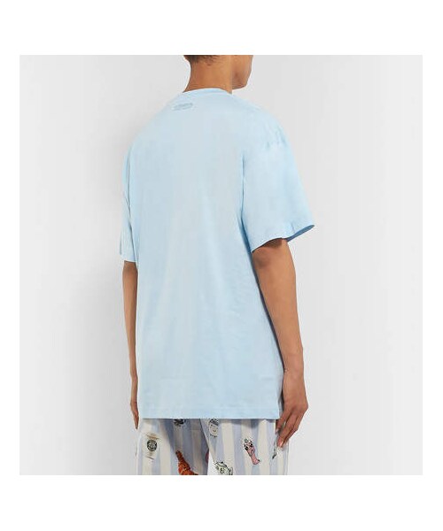 VETEMENTS（ヴェトモン）の「Vetements Oversized Printed Cotton-Jersey T-Shirt（Tシャツ/カットソー・メンズ・Blue・M）」の3枚目の写真