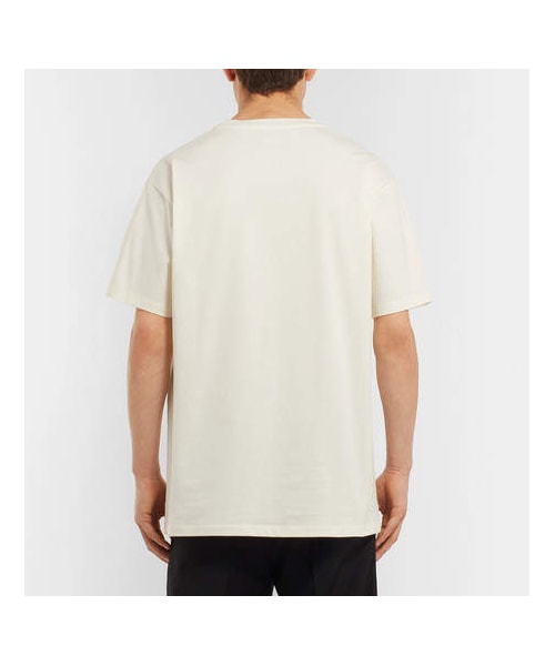 GUCCI（グッチ）の「Gucci Oversized Logo-Print Cotton-Jersey T-Shirt（Tシャツ/カットソー・メンズ・White・XXL/XL/M）」の4枚目の写真