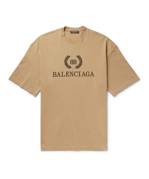 BALENCIAGA（バレンシアガ）の「Balenciaga Logo-Print Cotton-Jersey T-Shirt（Tシャツ/カットソー）」 - WEAR