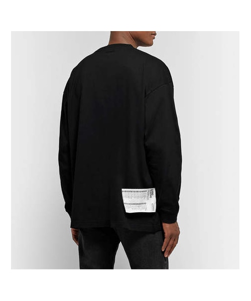 VETEMENTS（ヴェトモン）の「Vetements Oversized Logo-Print Cotton-Jersey T-Shirt（Tシャツ/カットソー・メンズ・Black・L/XS/M/S）」の4枚目の写真