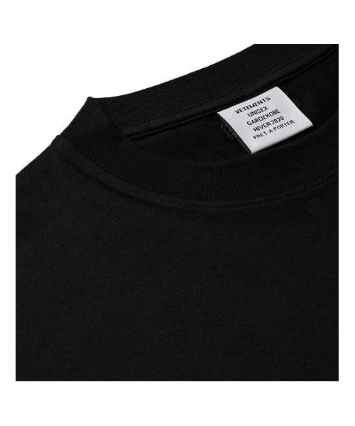 VETEMENTS（ヴェトモン）の「Vetements Oversized Logo-Print Cotton-Jersey T-Shirt（Tシャツ/カットソー・メンズ・Black・L/XS/M/S）」の3枚目の写真