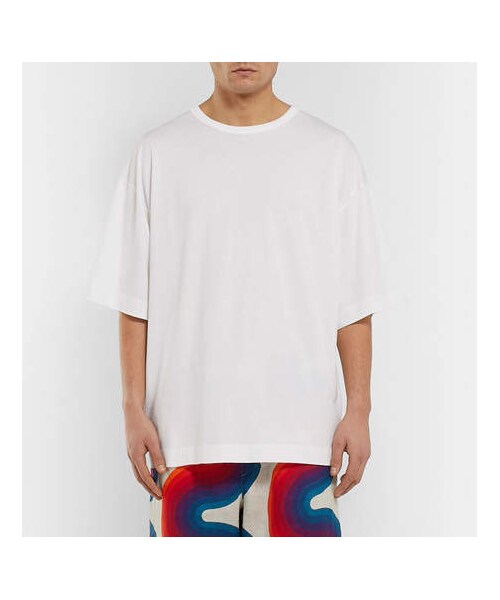 Tシャツ・カットソー DRIES VAN NOTEN WHITE COTTON ENGLAND OVERSIZE T-SHIRT White 'Oversize' type T-shirt Dries Van Noten - Vitkac Italy
