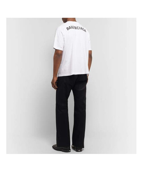 BALENCIAGA(バレンシアガ)の「Balenciaga Logo-Print Cotton-Jersey T-Shirt(Tシャツ/カットソー・メンズ・White・XS/M/S/L)」の3枚目の写真