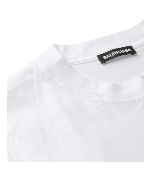 BALENCIAGA(バレンシアガ)の「Balenciaga Logo-Print Cotton-Jersey T-Shirt(Tシャツ/カットソー・メンズ・White・XS/M/S/L)」の5枚目の写真