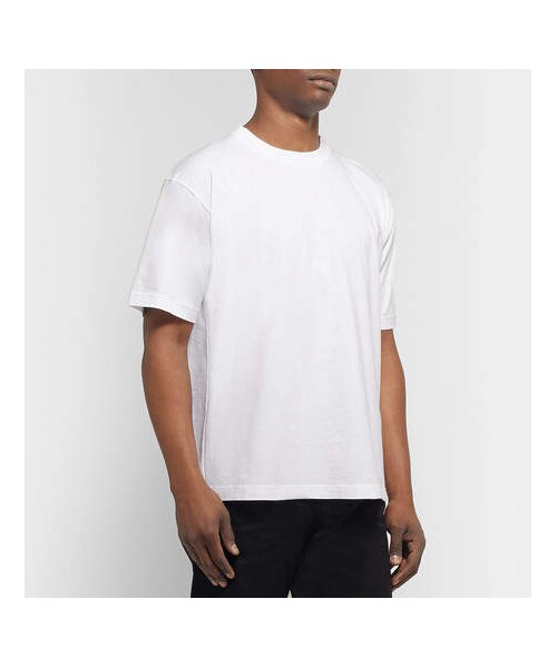 BALENCIAGA(バレンシアガ)の「Balenciaga Logo-Print Cotton-Jersey T-Shirt(Tシャツ/カットソー・メンズ・White・XS/M/S/L)」の2枚目の写真