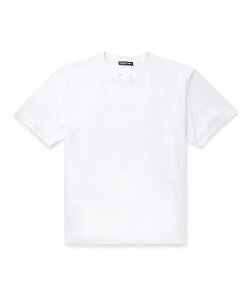BALENCIAGA(バレンシアガ)の「Balenciaga Logo-Print Cotton-Jersey T-Shirt(Tシャツ/カットソー・メンズ・White・XS/M/S/L)」の1枚目の写真