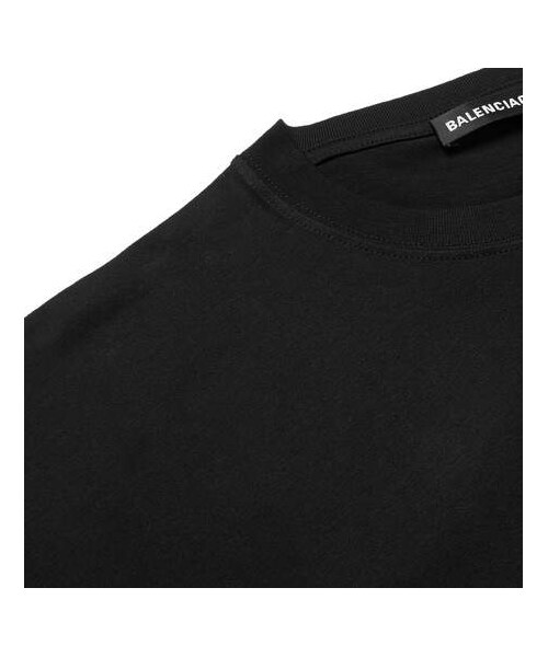 BALENCIAGA（バレンシアガ）の「Balenciaga Oversized Logo-Print Cotton-Jersey T-Shirt（Tシャツ/カットソー・メンズ・Black・M/L/XXL/XL）」の2枚目の写真