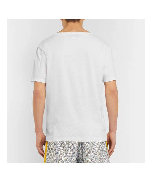GUCCI（グッチ）の「Gucci Distressed Printed Cotton-Jersey T-Shirt（Tシャツ/カットソー・メンズ・White・XXL/L/M/XL/XXXL）」の5枚目の写真