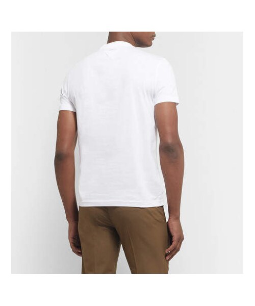 PRADA(プラダ)の「Prada Three-Pack Slim-Fit Cotton-Jersey T-Shirts(Tシャツ/カットソー・メンズ・White・XS/XXL/S/L/XL)」の4枚目の写真