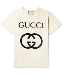 GUCCI | Gucci Oversized Logo-Print Cotton-Jersey T-Shirt(Tシャツ/カットソー)