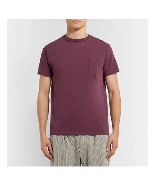 Velva Sheen(ベルバシーン)の「Velva Sheen Cotton-Jersey T-Shirt(Tシャツ/カットソー・メンズ・Red・XL/S/M)」の4枚目の写真