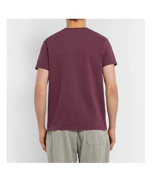 Velva Sheen(ベルバシーン)の「Velva Sheen Cotton-Jersey T-Shirt(Tシャツ/カットソー・メンズ・Red・XL/S/M)」の2枚目の写真