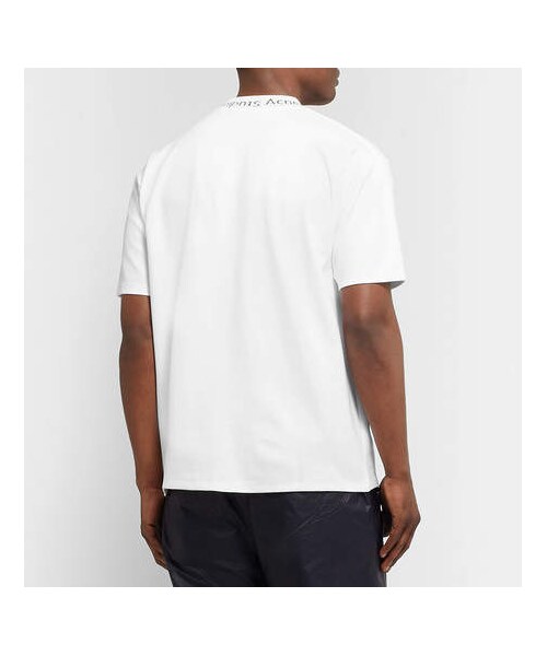 Acne Studios（アクネストゥディオズ）の「Acne Studios Navid Logo-Print Stretch-Jersey T-Shirt（Tシャツ/カットソー・メンズ・White・M/S/XS/L/XL）」の3枚目の写真