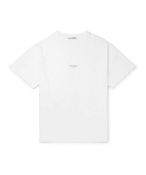 Acne Studios♦コットン＆ヘンプ混ジャージー Tシャツ Acne Studios♢コットン＆ヘンプ混ジャージーTシャツ (Acne