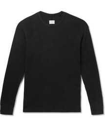 rag & bone | rag & bone Waffle-Knit Cotton-Jersey T-Shirt(Tシャツ/カットソー)