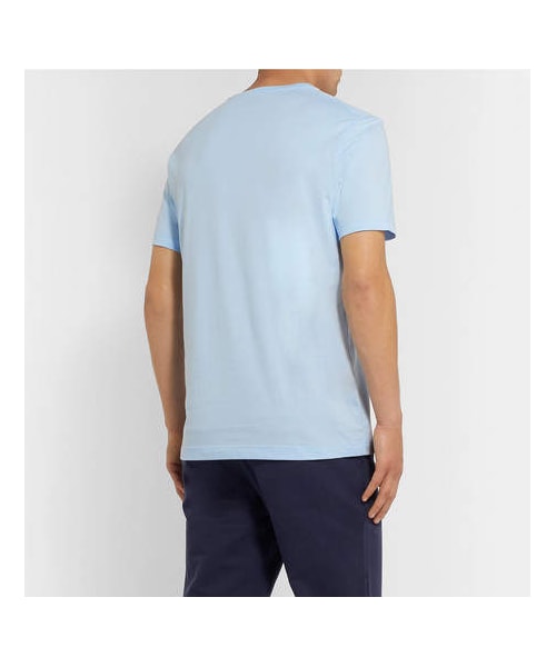 HUGO BOSS（ヒューゴボス）の「Hugo Boss Slim-Fit Cotton-Jersey T-Shirt（Tシャツ/カットソー・メンズ・Blue・M/XL/L）」の4枚目の写真