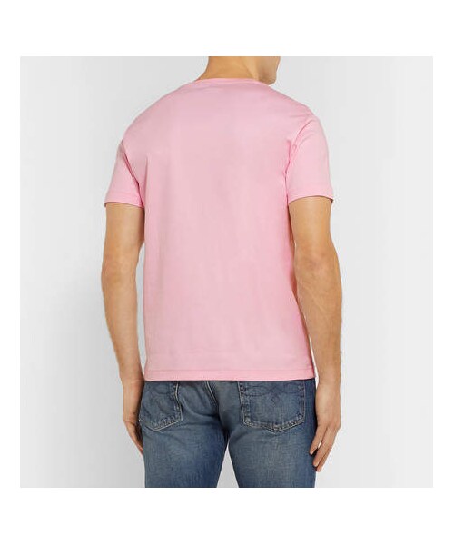 POLO RALPH LAUREN（ポロ ラルフ ローレン）の「Polo Ralph Lauren Slim-Fit Pima Cotton-Jersey T-Shirt（Tシャツ/カットソー・メンズ・Pink・S/M/XL/XXL/L）」の3枚目の写真