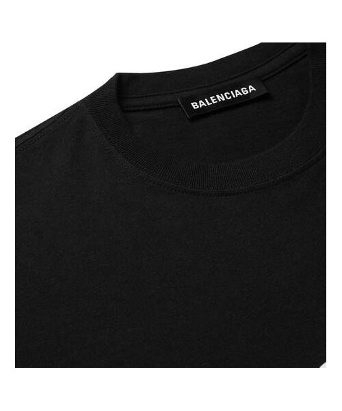 BALENCIAGA(バレンシアガ)の「Balenciaga Oversized Logo-Print Cotton-Jersey T-Shirt(Tシャツ/カットソー・メンズ・Black・XL/XS/S/L/XXS)」の3枚目の写真