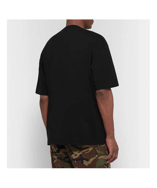 BALENCIAGA(バレンシアガ)の「Balenciaga Oversized Logo-Print Cotton-Jersey T-Shirt(Tシャツ/カットソー・メンズ・Black・XL/XS/S/L/XXS)」の4枚目の写真
