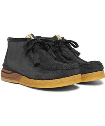 visvim Beuys Trekker Folk Leather-Trimmed Suede Boots