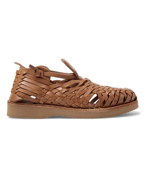 YUKETEN（ユケテン）の「Yuketen Cruz Woven Leather Huarache Sandals