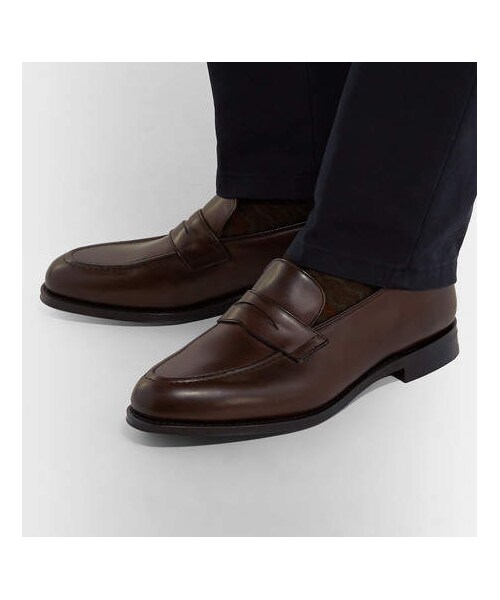 【見切り価格】church’s Netton UK7ハーフ ローファー Black Bright Calf Leather Loafer | Church's