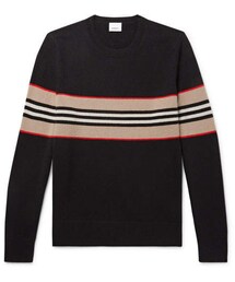 Burberry Striped Intarsia Cashmere Sweater