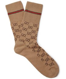 GUCCI | Gucci Logo-Jacquard Cotton-Blend Socks(ソックス/靴下)