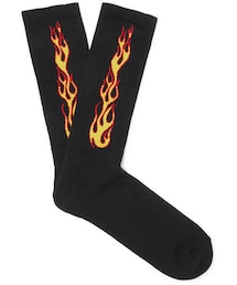 Palm Angels | Palm Angels Intarsia Stretch Cotton-Blend Socks(ソックス/靴下)
